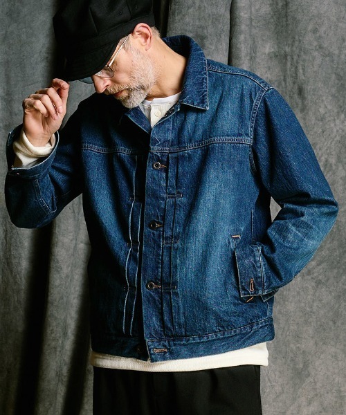 wjk(ダヴルジェイケイ)の「mj11528- denim jacket type1 (used) デニムジャケット(2092 dn91j)(デニムジャケット・メンズ・チャコールグレー/インディゴブルー・S/M/L/XL)」の4枚目の写真