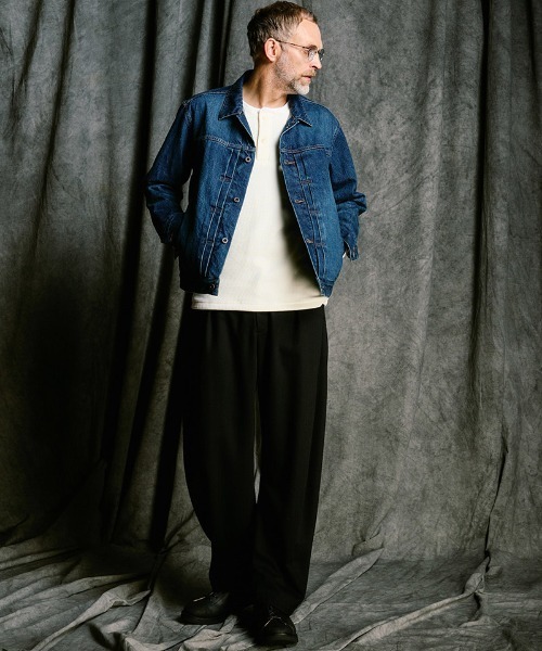 wjk(ダヴルジェイケイ)の「mj11528- denim jacket type1 (used) デニムジャケット(2092 dn91j)(デニムジャケット・メンズ・チャコールグレー/インディゴブルー・S/M/L/XL)」の6枚目の写真