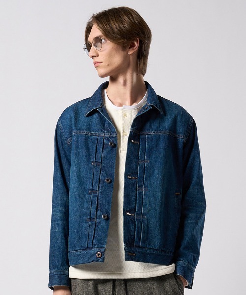 wjk(ダヴルジェイケイ)の「mj11528- denim jacket type1 (used) デニムジャケット(2092 dn91j)(デニムジャケット・メンズ・チャコールグレー/インディゴブルー・S/M/L/XL)」の7枚目の写真