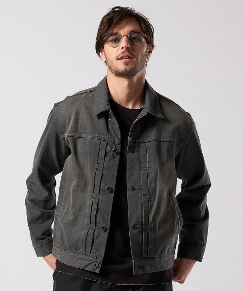 wjk(ダヴルジェイケイ)の「mj11528- denim jacket type1 (used) デニムジャケット(2092 dn91j)(デニムジャケット・メンズ・チャコールグレー/インディゴブルー・S/M/L/XL)」の14枚目の写真
