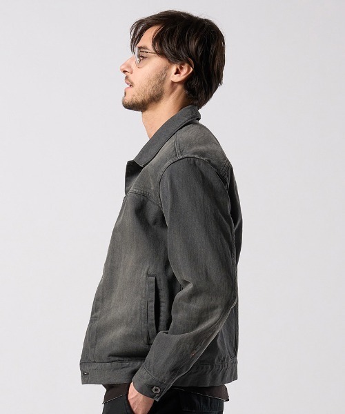 wjk(ダヴルジェイケイ)の「mj11528- denim jacket type1 (used) デニムジャケット(2092 dn91j)(デニムジャケット・メンズ・チャコールグレー/インディゴブルー・S/M/L/XL)」の15枚目の写真