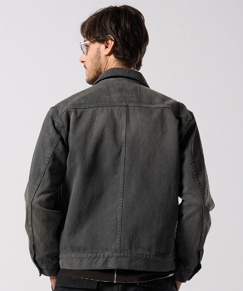 wjk(ダヴルジェイケイ)の「mj11528- denim jacket type1 (used) デニムジャケット(2092 dn91j)(デニムジャケット・メンズ・チャコールグレー/インディゴブルー・S/M/L/XL)」の16枚目の写真
