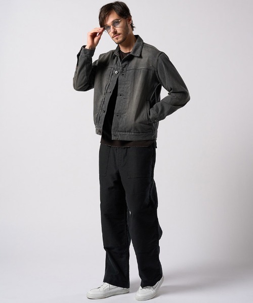 wjk(ダヴルジェイケイ)の「mj11528- denim jacket type1 (used) デニムジャケット(2092 dn91j)(デニムジャケット・メンズ・チャコールグレー/インディゴブルー・S/M/L/XL)」の18枚目の写真