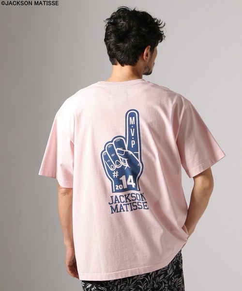 JACKSON MATISSE(ジャクソンマティス)の「【JACKSON MATISSE/BAYFLOW】アメリカンベースボールTEE(Tシャツ/カットソー・メンズ・オフホワイト/チャコール/ピンク・LARGE/MEDIUM)」の21枚目の写真