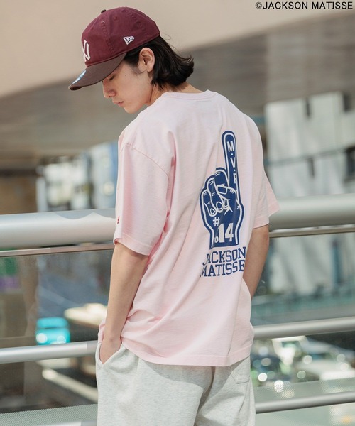 JACKSON MATISSE(ジャクソンマティス)の「【JACKSON MATISSE/BAYFLOW】アメリカンベースボールTEE(Tシャツ/カットソー・メンズ・オフホワイト/チャコール/ピンク・LARGE/MEDIUM)」の13枚目の写真
