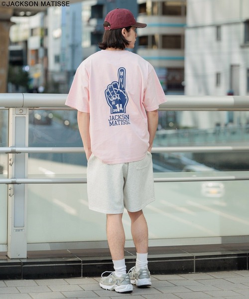 JACKSON MATISSE(ジャクソンマティス)の「【JACKSON MATISSE/BAYFLOW】アメリカンベースボールTEE(Tシャツ/カットソー・メンズ・オフホワイト/チャコール/ピンク・LARGE/MEDIUM)」の9枚目の写真