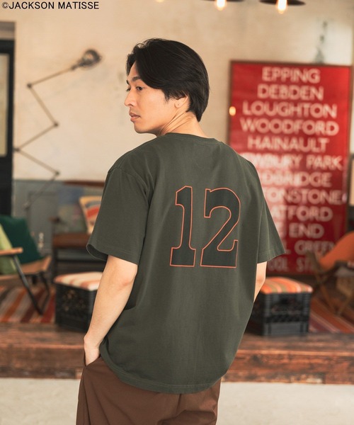 JACKSON MATISSE(ジャクソンマティス)の「【JACKSON MATISSE/BAYFLOW】アメリカンベースボールTEE(Tシャツ/カットソー・メンズ・オフホワイト/チャコール/ピンク・LARGE/MEDIUM)」の5枚目の写真