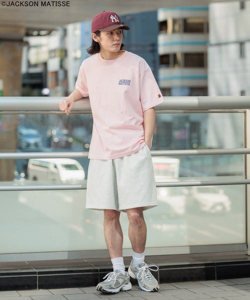 JACKSON MATISSE(ジャクソンマティス)の「【JACKSON MATISSE/BAYFLOW】アメリカンベースボールTEE(Tシャツ/カットソー・メンズ・オフホワイト/チャコール/ピンク・LARGE/MEDIUM)」の6枚目の写真