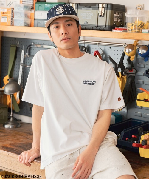 JACKSON MATISSE(ジャクソンマティス)の「【JACKSON MATISSE/BAYFLOW】アメリカンベースボールTEE(Tシャツ/カットソー・メンズ・オフホワイト/チャコール/ピンク・LARGE/MEDIUM)」の18枚目の写真