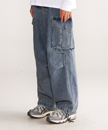 JEEP（ジープ）の「ワイドカーゴデニムパンツブルー (JP5DPU102ID)（デニムパンツ）」