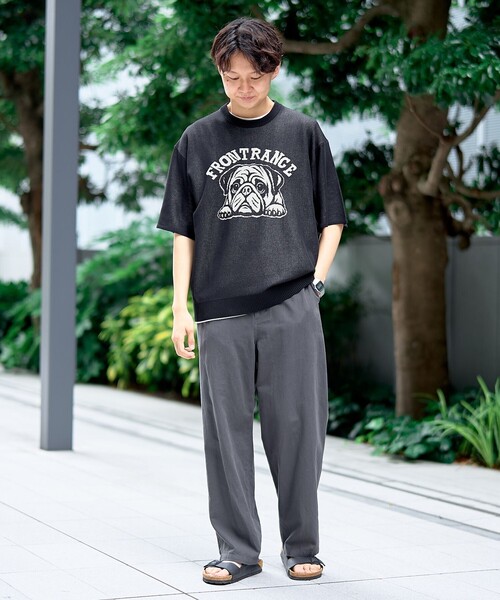 coen(コーエン)の「【WEB限定】アニマルジャガード半袖ニット(ニット/セーター・メンズ・その他1/その他2/ブラック/ナチュラル・M/L)」の5枚目の写真