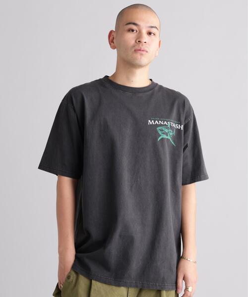 MANASTASH(マナスタッシュ)の「MANASTASH/マナスタッシュ PUMICE TEE SHARK(Tシャツ/カットソー・メンズ・ブラック/ホワイト/オレンジ・S/XL/M/L)」の16枚目の写真