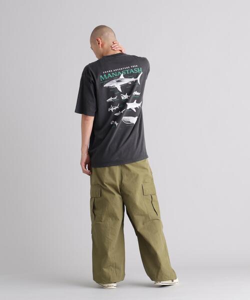 MANASTASH(マナスタッシュ)の「MANASTASH/マナスタッシュ PUMICE TEE SHARK(Tシャツ/カットソー・メンズ・ブラック/ホワイト/オレンジ・S/XL/M/L)」の17枚目の写真