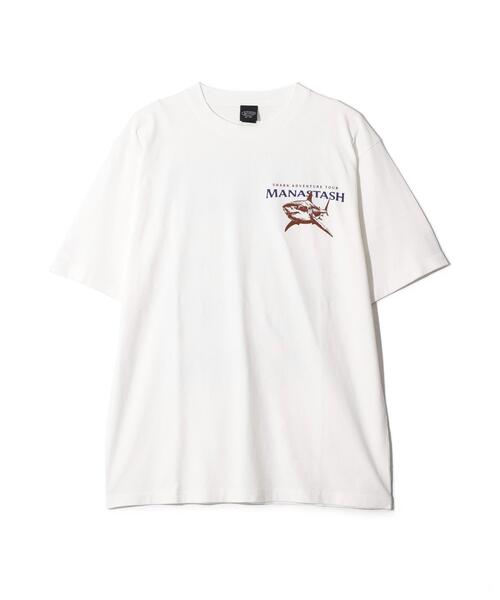 MANASTASH(マナスタッシュ)の「MANASTASH/マナスタッシュ PUMICE TEE SHARK(Tシャツ/カットソー・メンズ・ブラック/ホワイト/オレンジ・S/XL/M/L)」の4枚目の写真