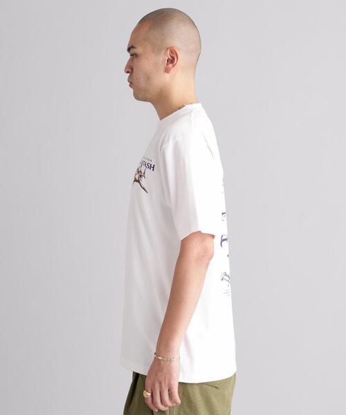 MANASTASH(マナスタッシュ)の「MANASTASH/マナスタッシュ PUMICE TEE SHARK(Tシャツ/カットソー・メンズ・ブラック/ホワイト/オレンジ・S/XL/M/L)」の10枚目の写真