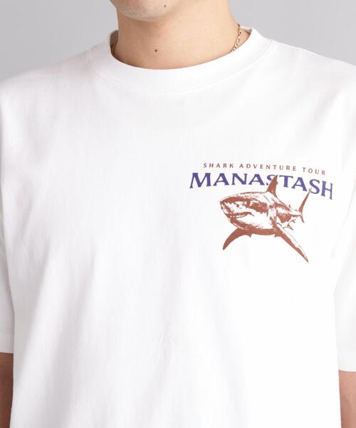 MANASTASH(マナスタッシュ)の「MANASTASH/マナスタッシュ PUMICE TEE SHARK(Tシャツ/カットソー・メンズ・ブラック/ホワイト/オレンジ・S/XL/M/L)」の12枚目の写真