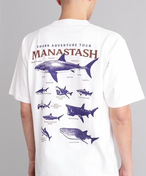 MANASTASH(マナスタッシュ)の「MANASTASH/マナスタッシュ PUMICE TEE SHARK(Tシャツ/カットソー・メンズ・ブラック/ホワイト/オレンジ・S/XL/M/L)」の15枚目の写真