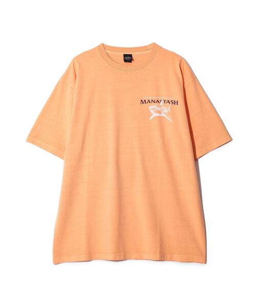 MANASTASH(マナスタッシュ)の「MANASTASH/マナスタッシュ PUMICE TEE SHARK(Tシャツ/カットソー・メンズ・ブラック/ホワイト/オレンジ・S/XL/M/L)」の6枚目の写真