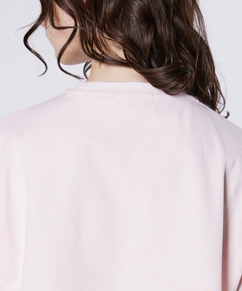 DOUBLE STANDARD CLOTHING(ダブルスタンダードクロージング)の「筆記体ロゴ クロップド天竺Tシャツ(Tシャツ/カットソー・レディース・キナリ/ピンク・FREE)」の8枚目の写真