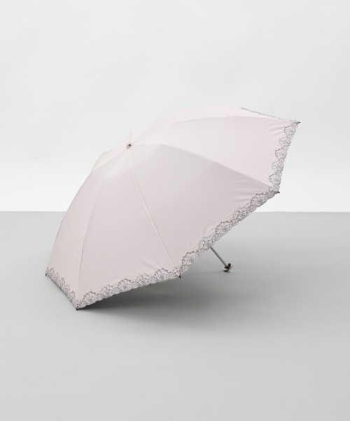 Aquascutum(アクアスキュータム)の「【 Aquascutum(アクアスキュータム)】エレガンス刺しゅう晴雨兼用傘(折りたたみ傘)(折りたたみ傘・レディース・コーラル/ブルー/ライトベージュ/シルバーグレー/ピンク/ネイビー・FREE)」の6枚目の写真
