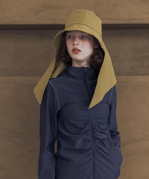 URBAN RESEARCH（アーバンリサーチ）の「『UVカット/撥水』SUN HAT（ハット・レディース・ブラック/ベージュ・-）」の2枚目の写真
