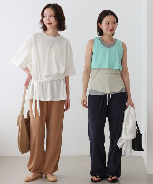 SLOBE IENA (スローブイエナ) ■■ ② Plus by ONIT/オニット SLOBE別注 レイヤードセットTシャツ レディース ブラウン FREE 楽天市場】【SALE／30%OFF】《2枚セット》Plus by ONIT/オニット SLOBE