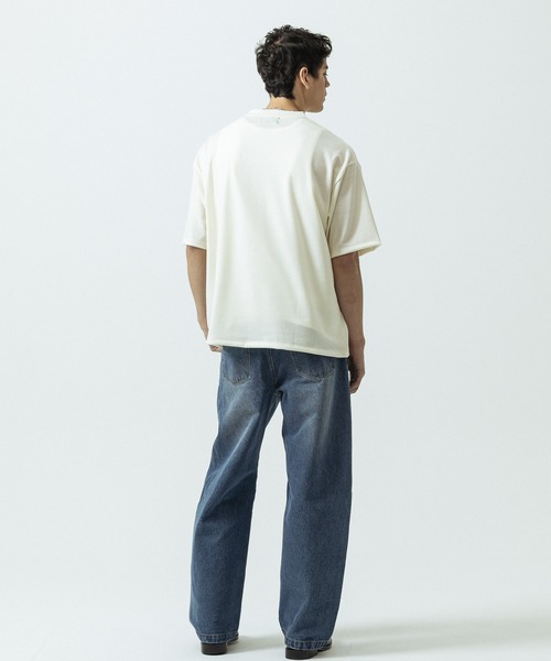 SLICK(スリック)の「【SLICK/スリック】Super 100s Wool Jersey Pocket T-shirt/スーパー100’s ウール天竺 ポケットTシャツ(Tシャツ/カットソー・メンズ・キナリ/レッド/ブラック・1/2/3)」の8枚目の写真