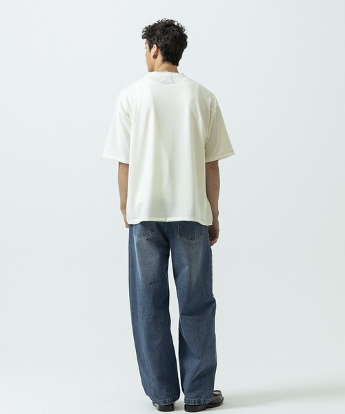 SLICK(スリック)の「【SLICK/スリック】Super 100s Wool Jersey Pocket T-shirt/スーパー100’s ウール天竺 ポケットTシャツ(Tシャツ/カットソー・メンズ・キナリ/レッド/ブラック・1/2/3)」の9枚目の写真