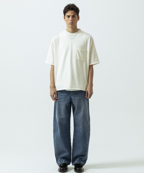 SLICK(スリック)の「【SLICK/スリック】Super 100s Wool Jersey Pocket T-shirt/スーパー100’s ウール天竺 ポケットTシャツ(Tシャツ/カットソー・メンズ・キナリ/レッド/ブラック・1/2/3)」の11枚目の写真