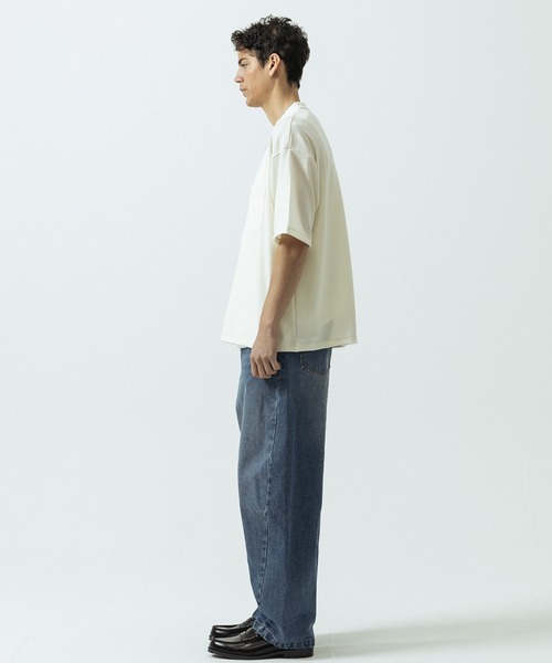SLICK(スリック)の「【SLICK/スリック】Super 100s Wool Jersey Pocket T-shirt/スーパー100’s ウール天竺 ポケットTシャツ(Tシャツ/カットソー・メンズ・キナリ/レッド/ブラック・1/2/3)」の12枚目の写真