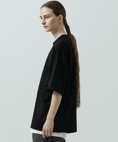 SLICK(スリック)の「【SLICK/スリック】Super 100s Wool Jersey Pocket T-shirt/スーパー100’s ウール天竺 ポケットTシャツ(Tシャツ/カットソー・メンズ・キナリ/レッド/ブラック・1/2/3)」の18枚目の写真