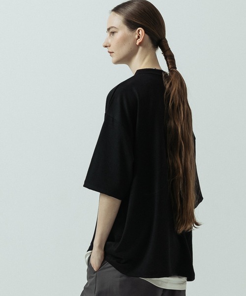 SLICK(スリック)の「【SLICK/スリック】Super 100s Wool Jersey Pocket T-shirt/スーパー100’s ウール天竺 ポケットTシャツ(Tシャツ/カットソー・メンズ・キナリ/レッド/ブラック・1/2/3)」の19枚目の写真