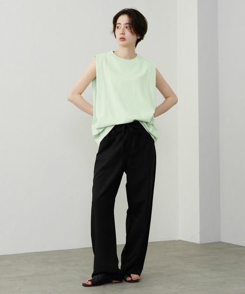 Lee(リー)の「Lee/リー Leeロゴ ノースリーブTシャツ(Tシャツ/カットソー・レディース・ブラック/ベージュ/グリーン/ホワイト/チャコール・MEDIUM/SMALL)」の14枚目の写真