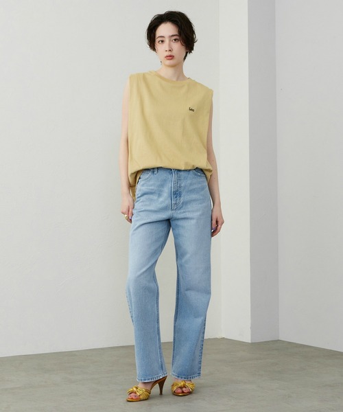 Lee(リー)の「Lee/リー Leeロゴ ノースリーブTシャツ(Tシャツ/カットソー・レディース・ブラック/ベージュ/グリーン/ホワイト/チャコール・MEDIUM/SMALL)」の19枚目の写真