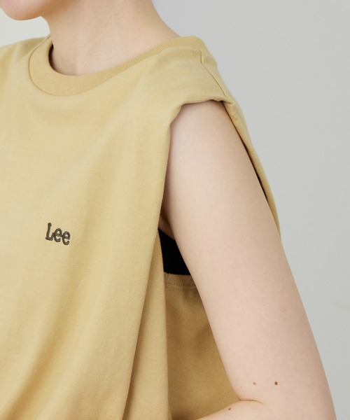 Lee(リー)の「Lee/リー Leeロゴ ノースリーブTシャツ(Tシャツ/カットソー・レディース・ブラック/ベージュ/グリーン/ホワイト/チャコール・MEDIUM/SMALL)」の22枚目の写真