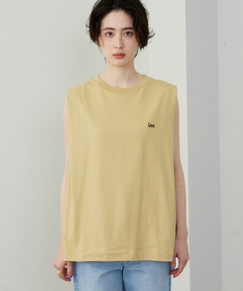 Lee(リー)の「Lee/リー Leeロゴ ノースリーブTシャツ(Tシャツ/カットソー・レディース・ブラック/ベージュ/グリーン/ホワイト/チャコール・MEDIUM/SMALL)」の20枚目の写真
