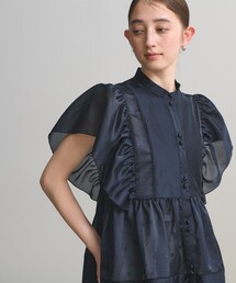 UNITED ARROWS（ユナイテッドアローズ）の「シルキー ギャザー フリルブラウス ‐ウォッシャブル‐（シャツ/ブラウス）」