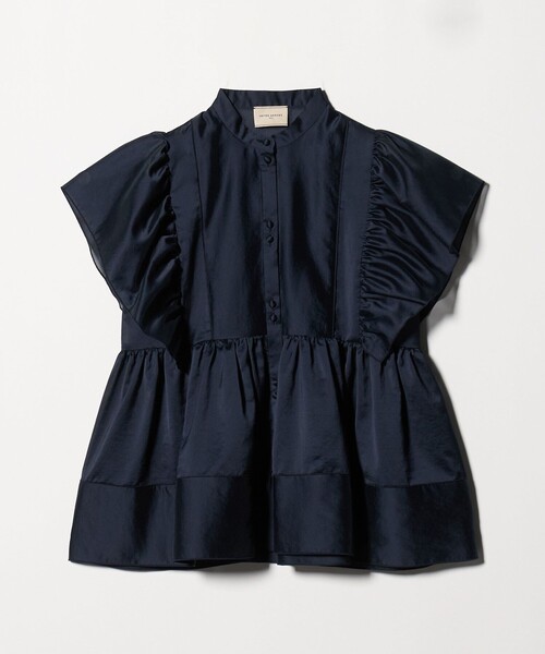 UNITED ARROWS(ユナイテッドアローズ)の「シルキー ギャザー フリルブラウス ‐ウォッシャブル‐(シャツ/ブラウス・レディース・オフホワイト/ネイビー/その他7・FREE)」の20枚目の写真