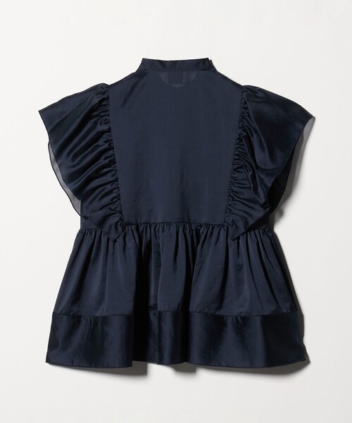 UNITED ARROWS(ユナイテッドアローズ)の「シルキー ギャザー フリルブラウス ‐ウォッシャブル‐(シャツ/ブラウス・レディース・オフホワイト/ネイビー/その他7・FREE)」の21枚目の写真