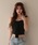 M DOLLY�i�G���h���[�j�́uFront ribbon mila bare top/�t�����g���{���~�� �x�A�g�b�v�i�`���[�u�g�b�v�j�v�b�u���b�N