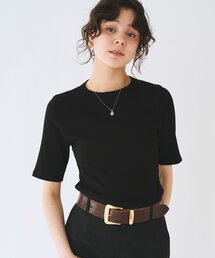 ASYMME TUCK HALF SLEEVE TOP（ニット/セーター）｜OMMO（オーエム