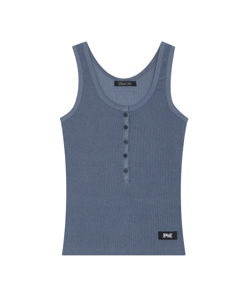 DRUNKTXT（ドランクテキスト）の「[Woman] Henly Tank Top Blue（Tシャツ/カットソー・レディース・その他・FREE）」の2枚目の写真