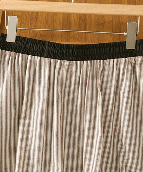 ONEP STAR(ワンピスター)の「ストライプロングスカート(スカート・レディース・ブラック/ブラウン・MEDIUM/LARGE/X-LARGE)」の15枚目の写真