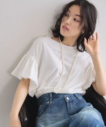 フリルスリーブTシャツ