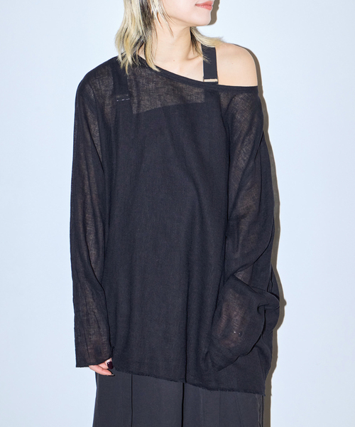 CITYSHOP(シティーショップ)の「《追加2》ASA/C BIO WASH PULLOVER:ブラウス(Tシャツ/カットソー・レディース・ブラック/ホワイト/グリーン・FREE)」の6枚目の写真