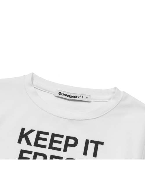EXTRAORDINARY(エクストラオーディナリー)の「KEEP IT FRESH LONG SLEEVE OFF WHITE(Tシャツ/カットソー・レディース・その他・F)」の2枚目の写真