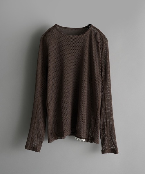 CONZ(コンズ)の「【OPPOSE DUALITY】Long Sleeve T-Shirts Mesh(Tシャツ/カットソー・メンズ・ブラウン/パープル・46/44)」の1枚目の写真