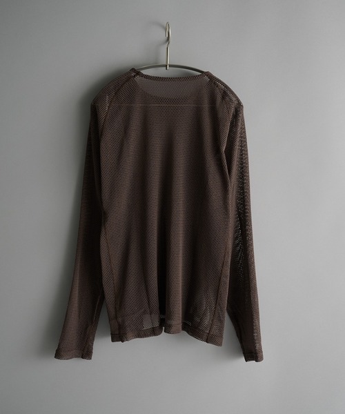 CONZ(コンズ)の「【OPPOSE DUALITY】Long Sleeve T-Shirts Mesh(Tシャツ/カットソー・メンズ・ブラウン/パープル・46/44)」の3枚目の写真