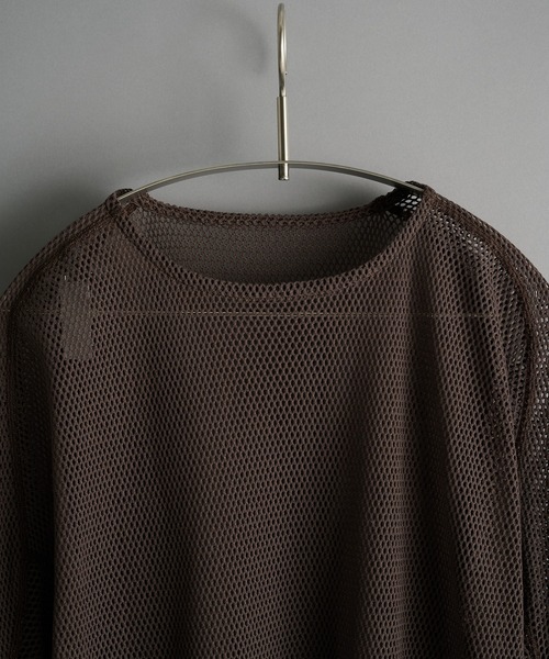 CONZ(コンズ)の「【OPPOSE DUALITY】Long Sleeve T-Shirts Mesh(Tシャツ/カットソー・メンズ・ブラウン/パープル・46/44)」の4枚目の写真