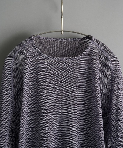 CONZ(コンズ)の「【OPPOSE DUALITY】Long Sleeve T-Shirts Mesh(Tシャツ/カットソー・メンズ・ブラウン/パープル・46/44)」の8枚目の写真